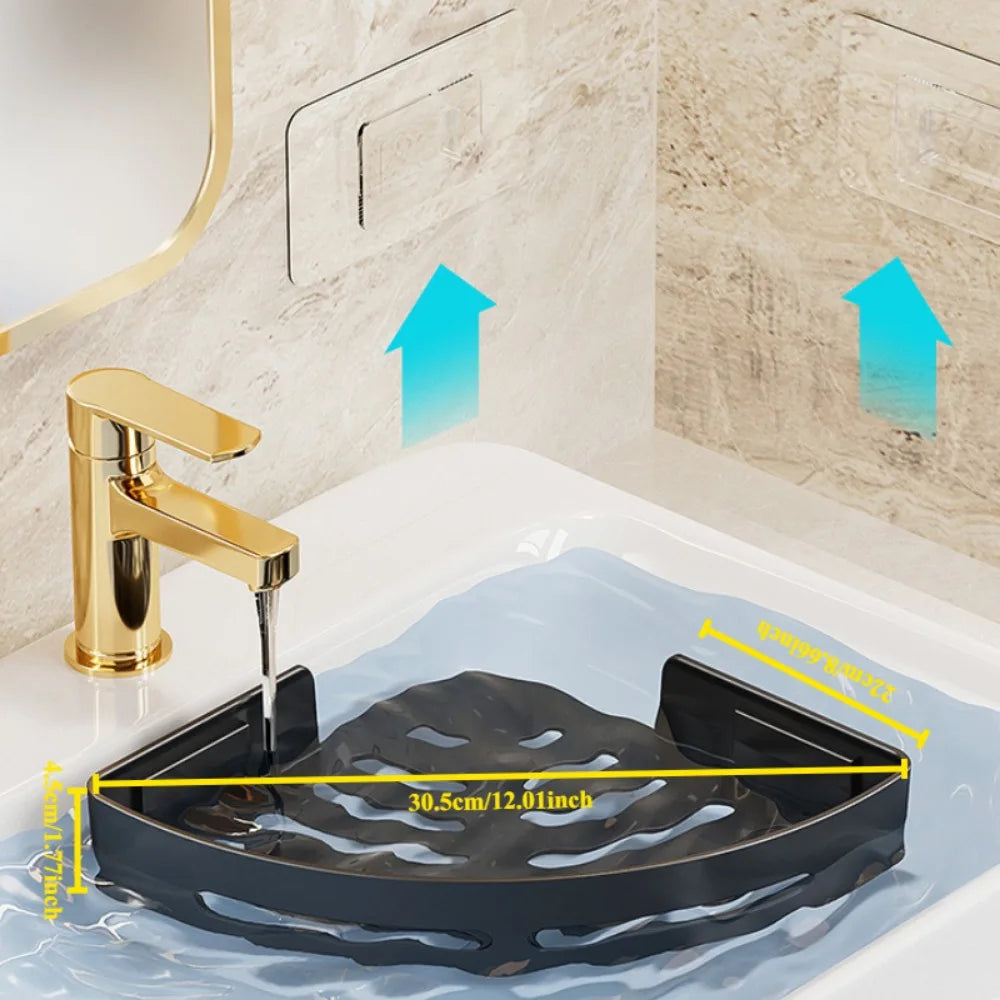 1/2/3pcs Corner Bathroom Shower Caddy Shelf Storage - No Drill