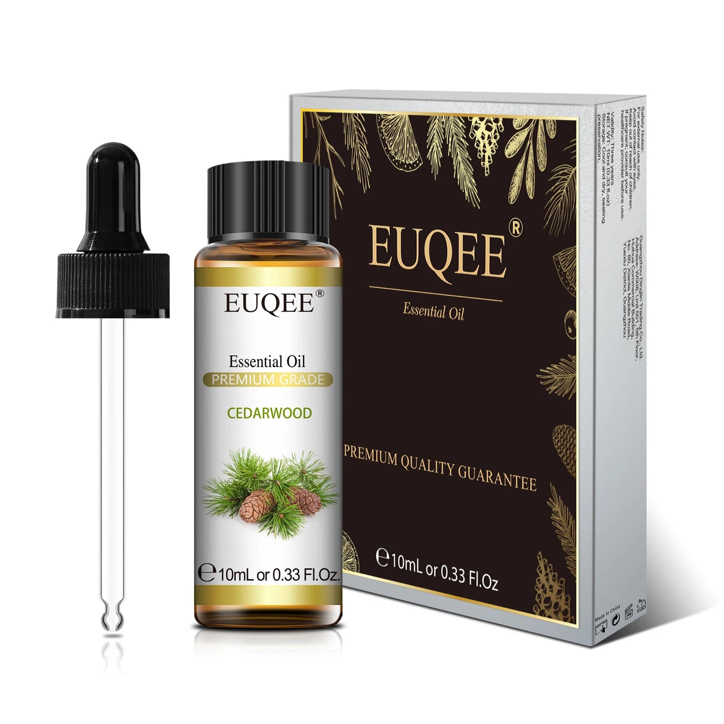 EUQEE 10ml Natural Essential Oil with Dropper For Diffuser Humidifier