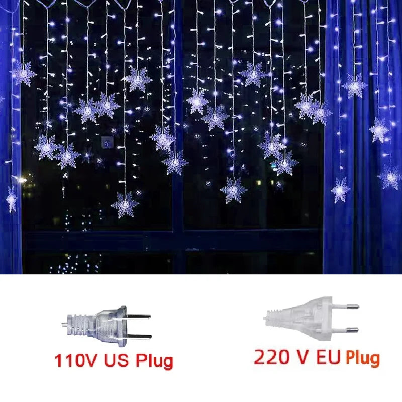 LED String Lights Flashing Fairy Curtain Lights