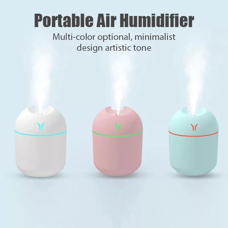 Mini Aroma Oil Diffuser & Air Humidifier With LED Night Lamp