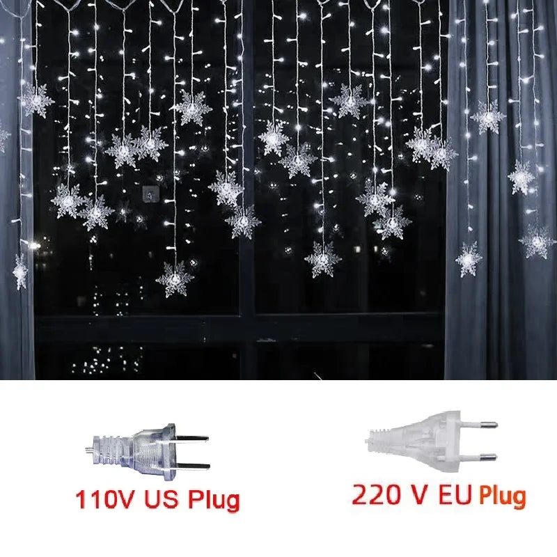 LED String Lights Flashing Fairy Curtain Lights
