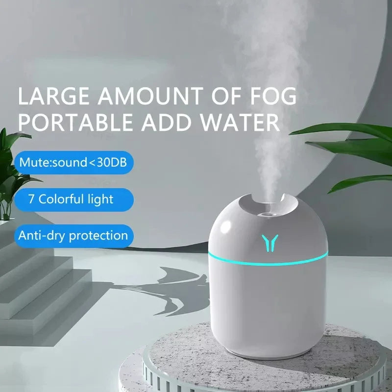 Mini Aroma Oil Diffuser & Air Humidifier With LED Night Lamp