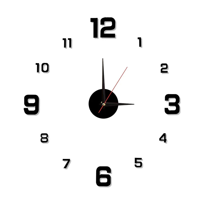 3D Roman Numeral & Numbers Acrylic Wall Clock
