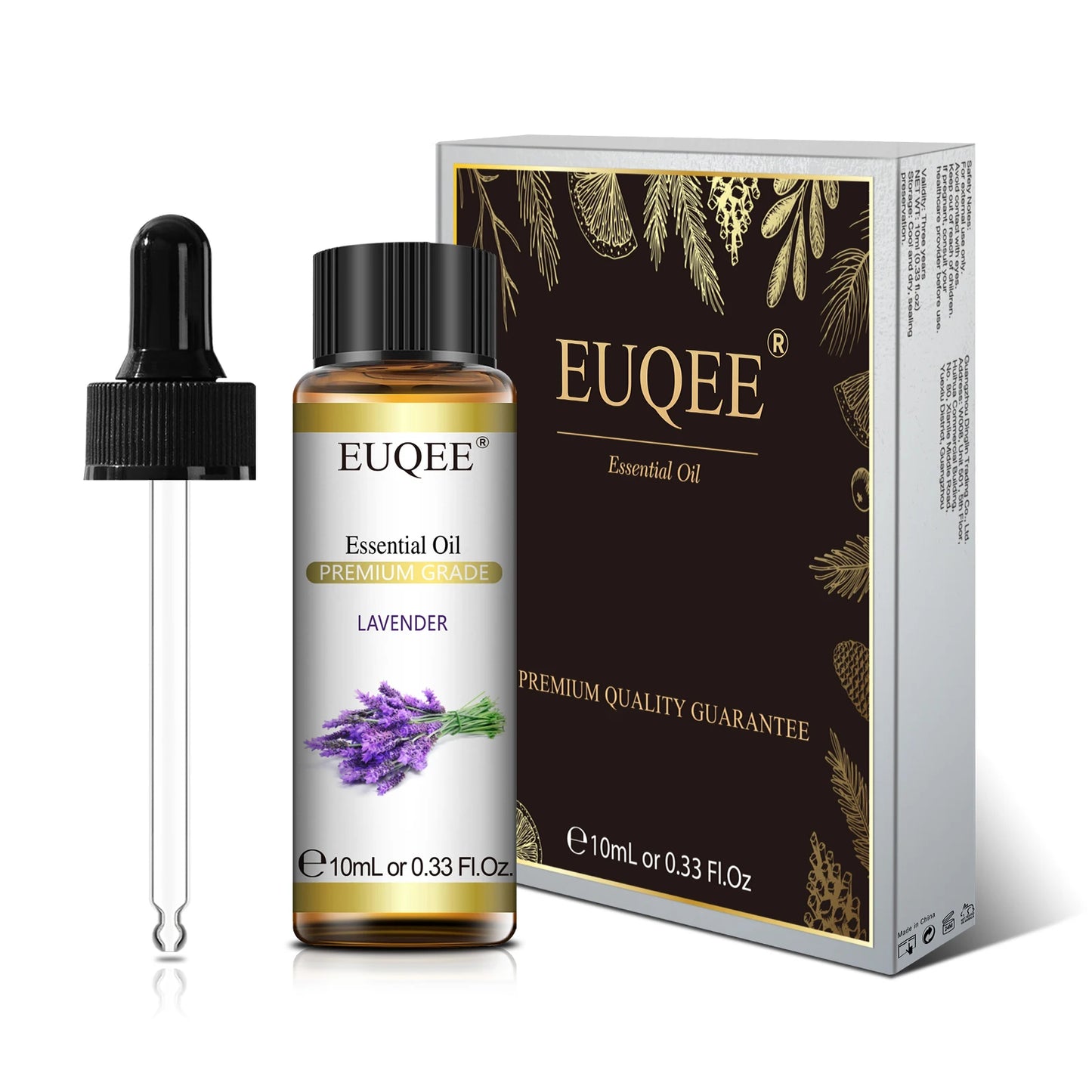 EUQEE 10ml Natural Essential Oil with Dropper For Diffuser Humidifier