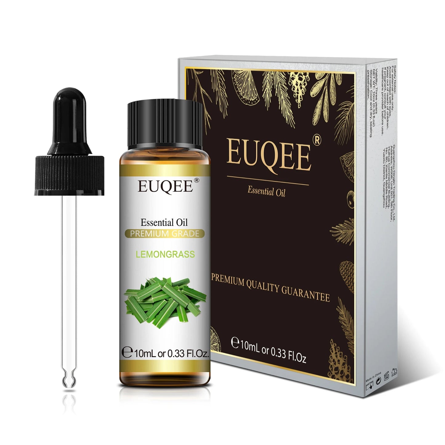 EUQEE 10ml Natural Essential Oil with Dropper For Diffuser Humidifier