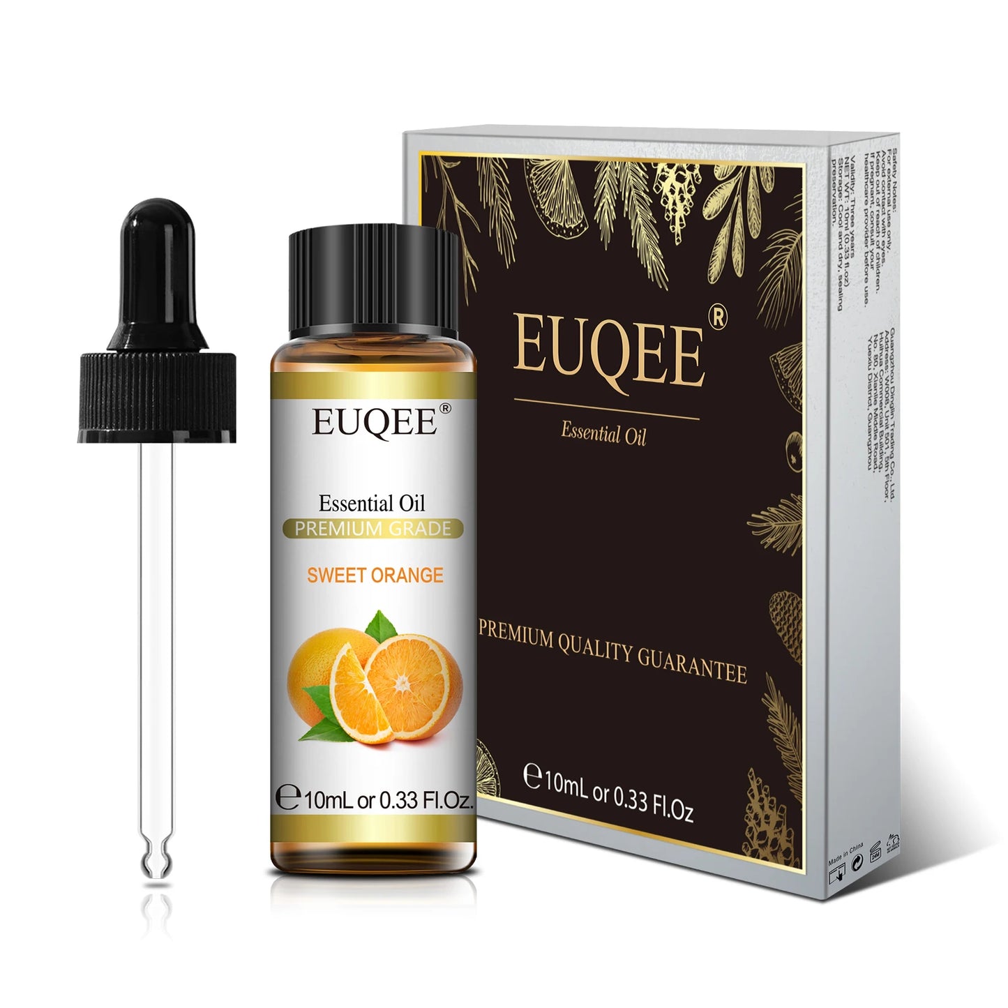 EUQEE 10ml Natural Essential Oil with Dropper For Diffuser Humidifier