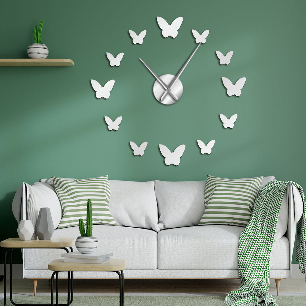 Large 3D Butterfly Wall Clock