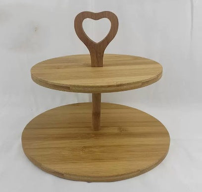 Three-Layer Bamboo Cake Stand