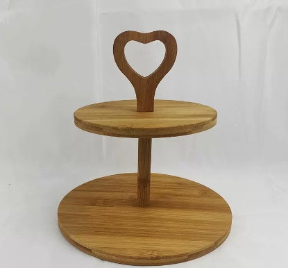 Three-Layer Bamboo Cake Stand
