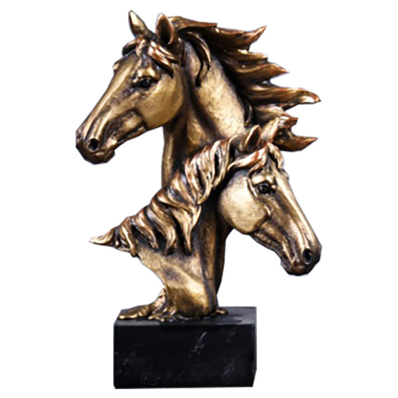 Bronze Horse Sculpture Statue Living Room Home Decor