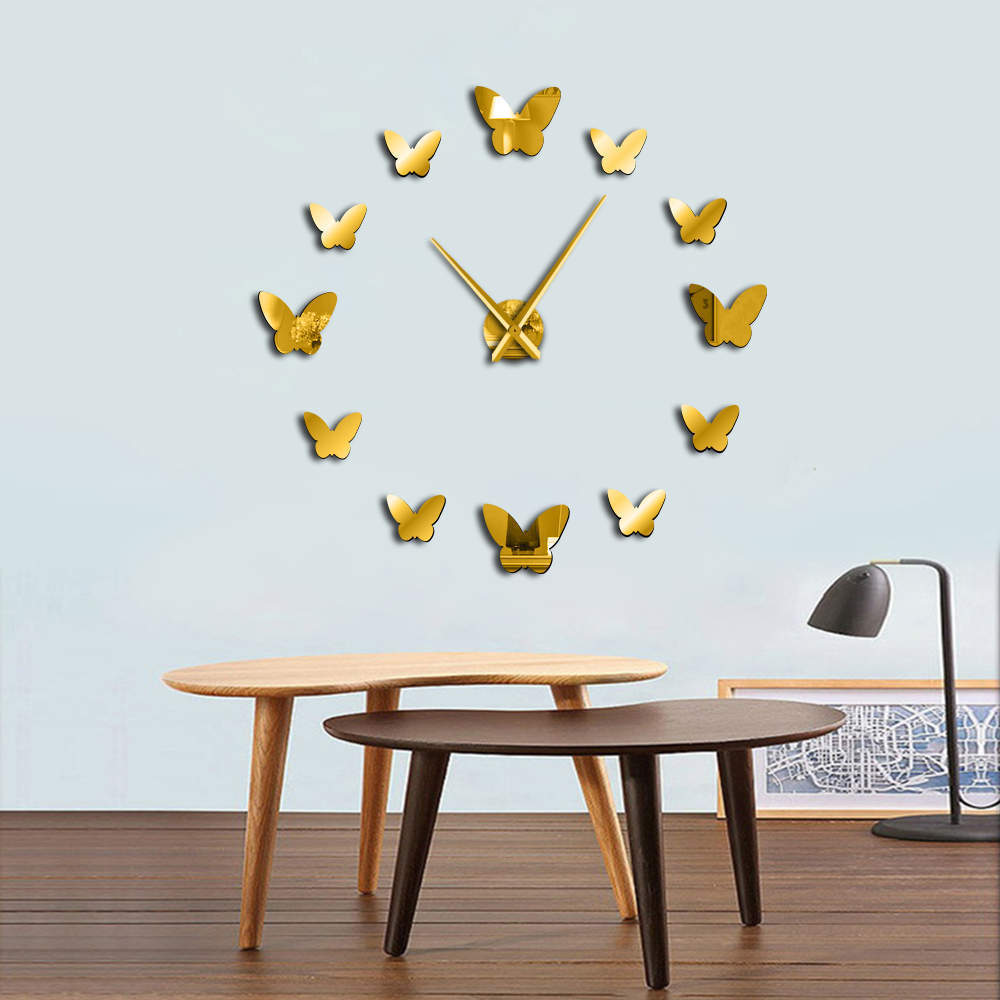 Large 3D Butterfly Wall Clock