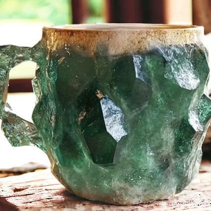 Resin Mineral Crystal Coffee Mugs with Handle