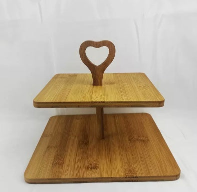 Three-Layer Bamboo Cake Stand