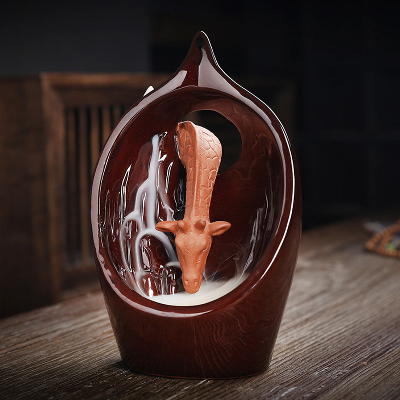 Ceramic Buddha Hand Waterfall Incense Burner