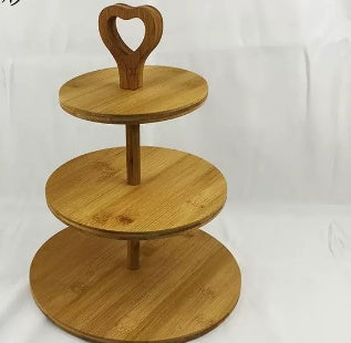 Three-Layer Bamboo Cake Stand