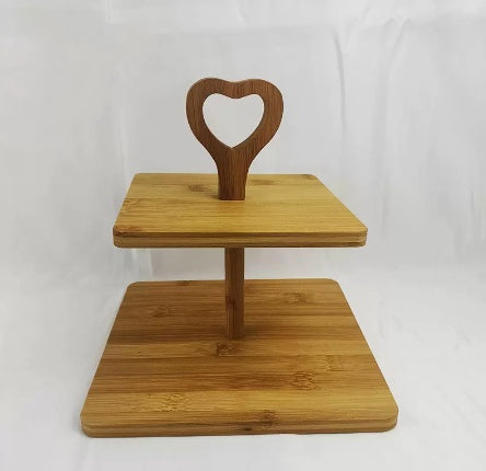 Three-Layer Bamboo Cake Stand