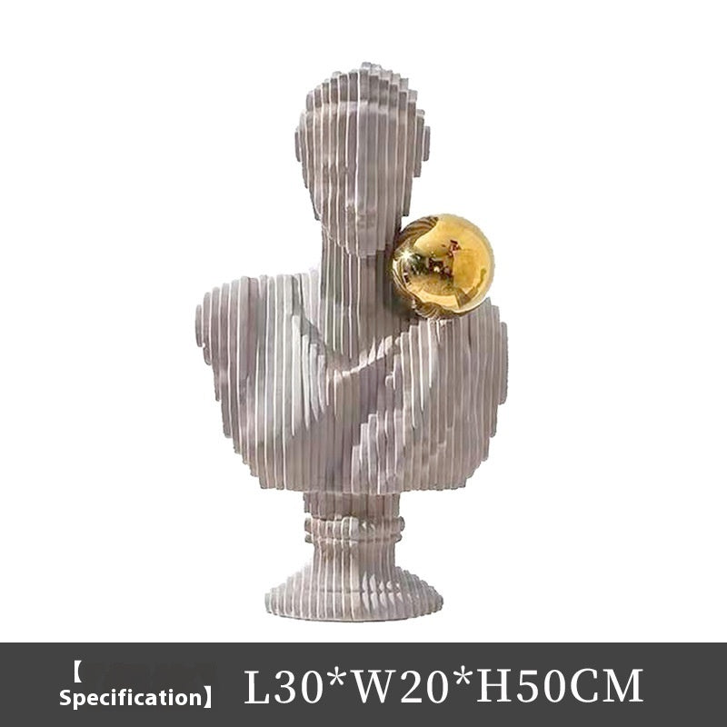 Modern Style Female Cutout Art Sculpture