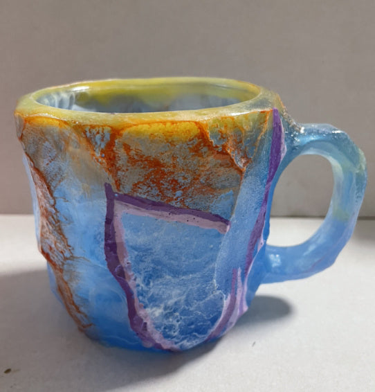 Resin Mineral Crystal Coffee Mugs with Handle