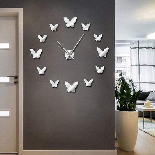 Large 3D Butterfly Wall Clock