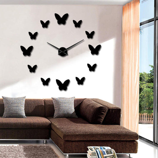 Large 3D Butterfly Wall Clock