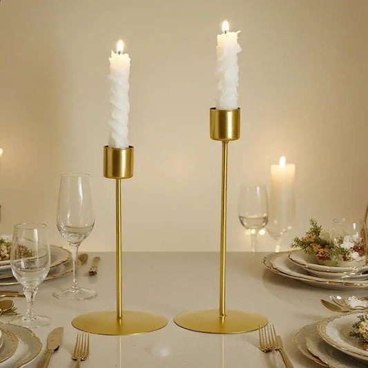 European Style Golden Candle Holders