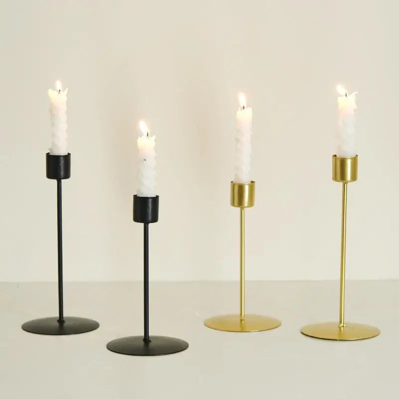 European Style Golden Candle Holders