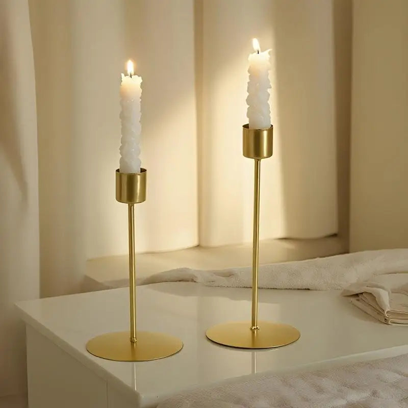 European Style Golden Candle Holders