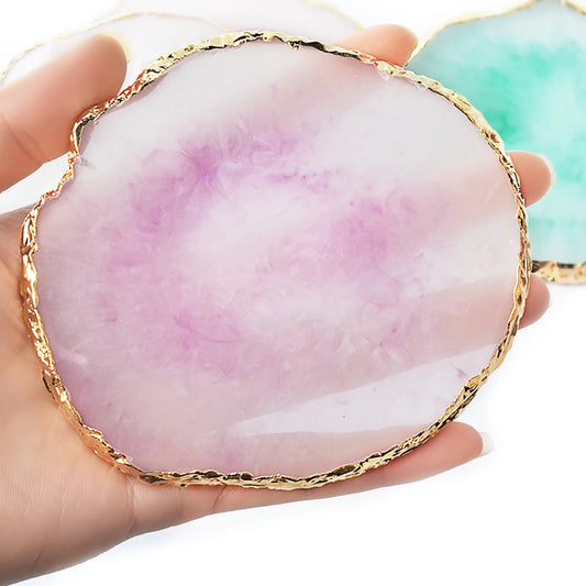 Round Resin Onyx Stone Coasters