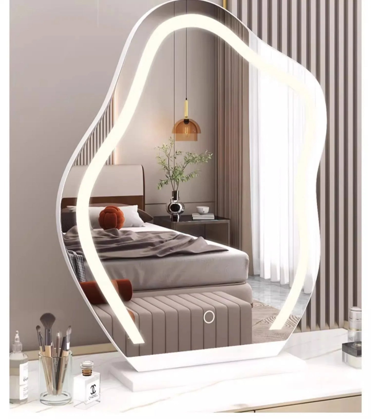 Decorative Asymmetrical Mirror with LED light